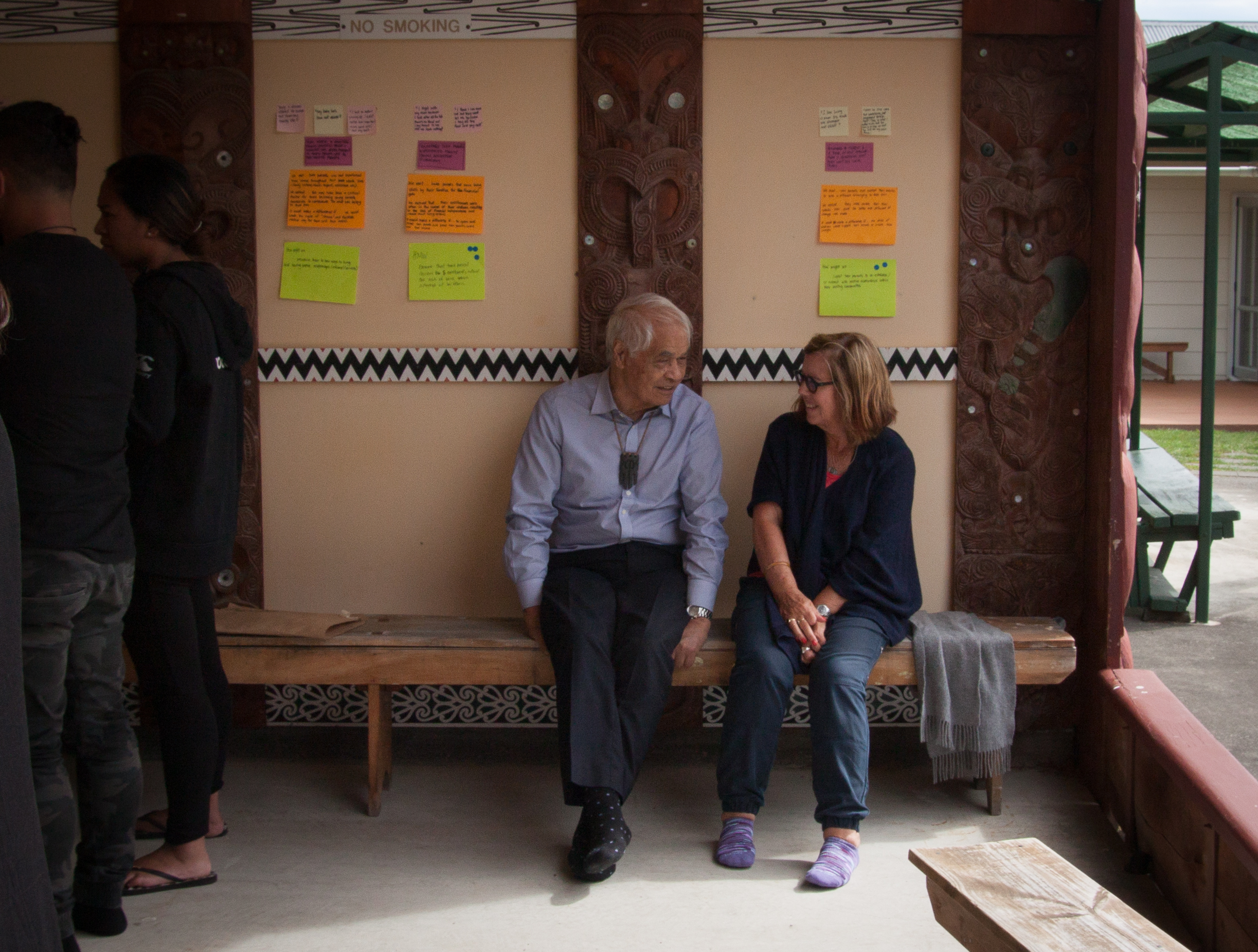 Haare Williams, Diane Menzies. Omaka Marae 2017